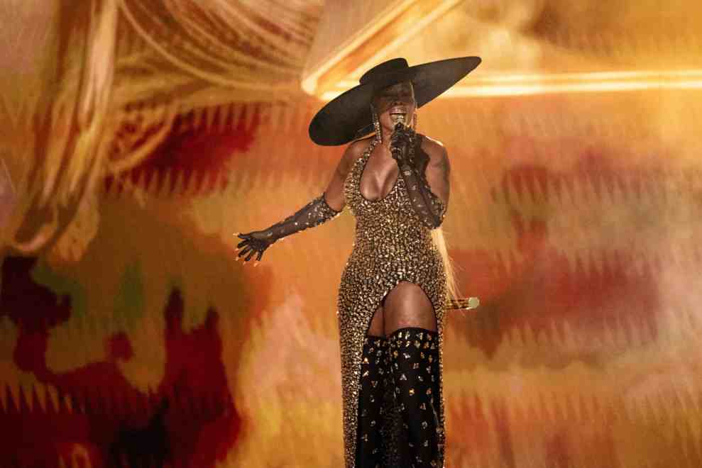 Mary J. Blige performs during the 65th GRAMMY Awards at Crypto.com Arena on February 05, 2023 in Los Angeles, California. (Photo by Timothy Norris/FilmMagic)