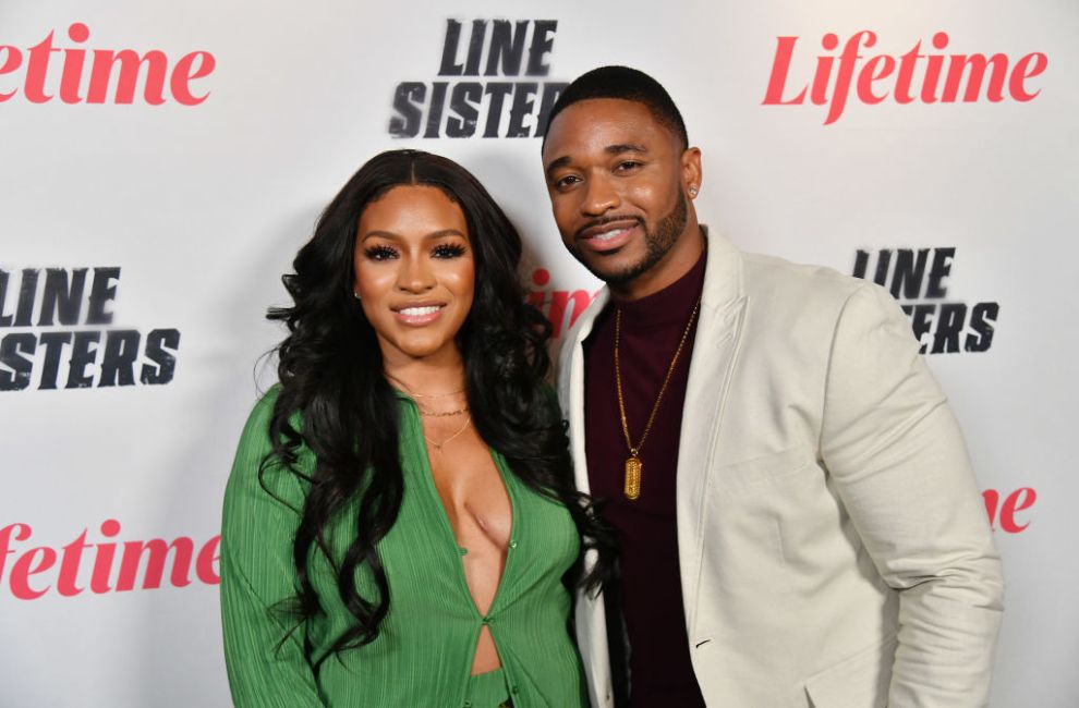 ATLANTA, GEORGIA - FEBRUARY 10: Drew Sidora and Ralph Pittman attend the Atlanta screening of Lifetime's "Line Sisters" at IPIC Theaters at Colony Square on February 10, 2022 in Atlanta, Georgia.