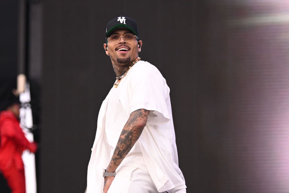 LAS VEGAS, NEVADA - MAY 06: Chris Brown performs during the Lovers & Friends Music Festival at the Las Vegas Festival Grounds on May 06, 2023 in Las Vegas, Nevada.