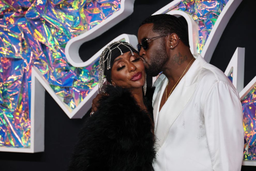 NEWARK, NEW JERSEY - SEPTEMBER 12: (L-R) Janice Combs and Diddy attend the 2023 MTV Video Music Awards at the Prudential Center on September 12, 2023 in Newark, New Jersey.