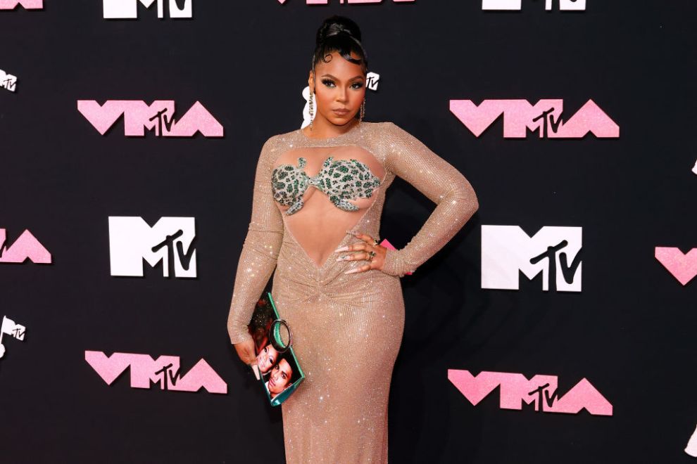 NEWARK, NEW JERSEY - SEPTEMBER 12: Ashanti attends the 2023 MTV Video Music Awards at Prudential Center on September 12, 2023 in Newark, New Jersey.