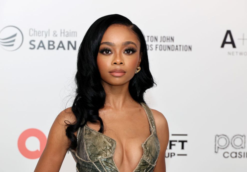 WEST HOLLYWOOD, CALIFORNIA - MARCH 10: Skai Jackson attends the Elton John AIDS Foundation's 32nd Annual Academy Awards Viewing Party on March 10, 2024 in West Hollywood, California.