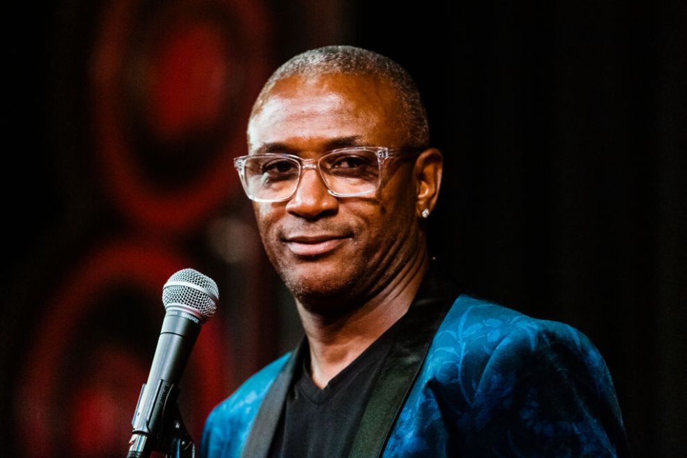 WEST HOLLYWOOD, CALIFORNIA - JUNE 19: Comedian Tommy Davidson performs at the Hands and Hearts of Hope Foundation Giveback with The Artists Project at An Evening Of Fun and Comedy at The Comedy Store on June 19, 2019 in West Hollywood, California.