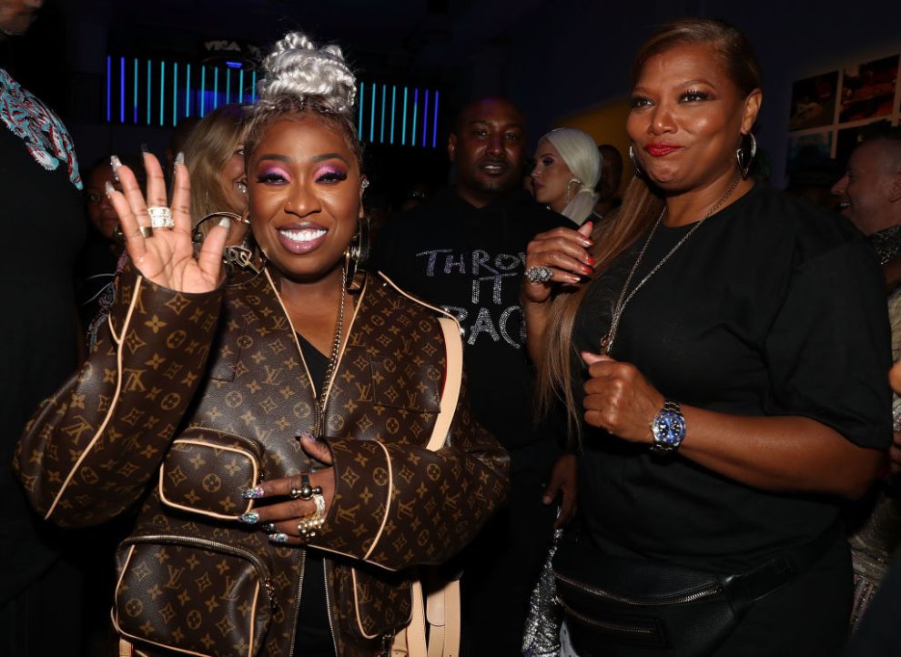 NEW YORK, NY - AUGUST 26: Queen Latifah and Missy Elliott attend MTV VMAs, Pepsi & Monami Entertainment celebrate the Video Vanguard Award honoree Missy Elliott at her after-party celebration on August 26, 2019 in New York City.