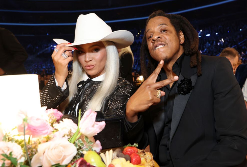 LOS ANGELES, CALIFORNIA - FEBRUARY 04: (L-R) Beyoncé and Jay-Z attend the 66th GRAMMY Awards at Crypto.com Arena on February 04, 2024 in Los Angeles, California.