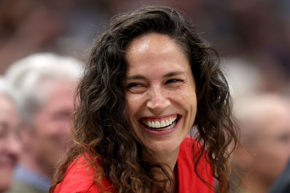 SEATTLE, WASHINGTON - JUNE 27: Sue Bird looks on during the game between the Seattle Storm and the Indiana Fever at Climate Pledge Arena on June 27, 2024 in Seattle, Washington. NOTE TO USER: User expressly acknowledges and agrees that, by downloading and or using this photograph, User is consenting to the terms and conditions of the Getty Images License Agreement.