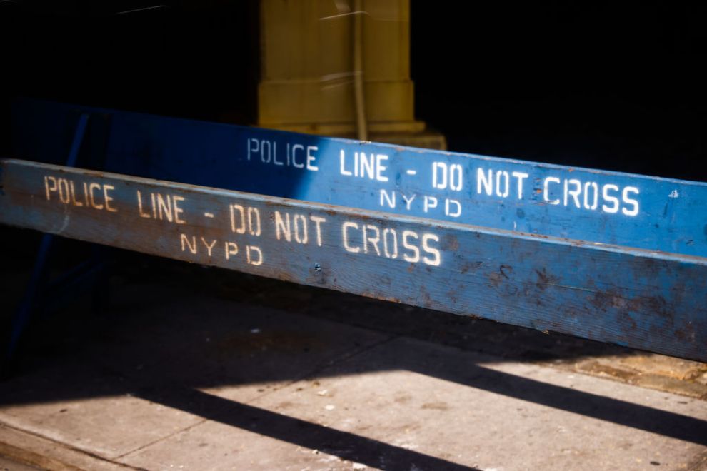 Police Line Do Not Cross sign is seen in Brooklyn in New York, United States of America, on July 4th, 2024.