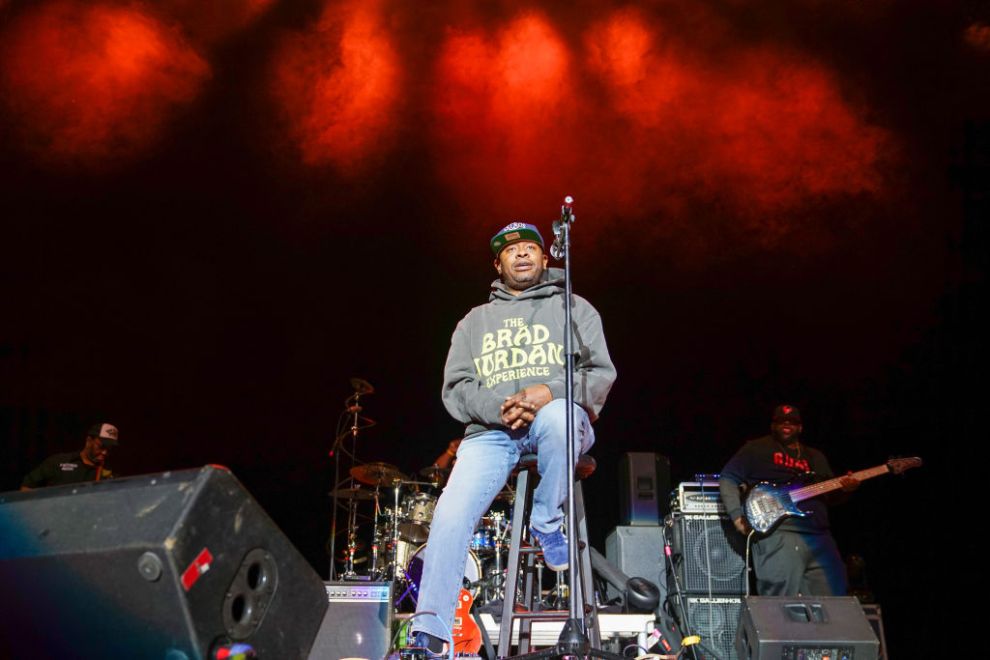 Rapper Scarface (Brad Jordan) performs with a live band during The Legends Concert at The Orion Amphitheater on April 12, 2024 in Huntsville, Alabama.