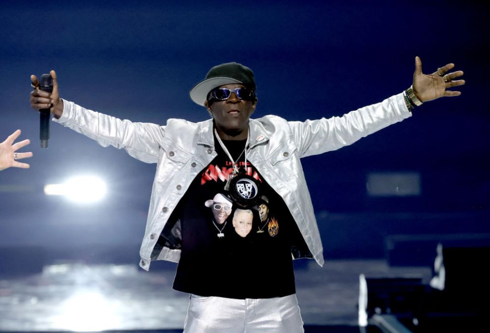 LAS VEGAS, NEVADA - SEPTEMBER 21: (FOR EDITORIAL USE ONLY) Flavor Flav performs onstage at the 2024 iHeartRadio Music Festival at T-Mobile Arena on September 21, 2024 in Las Vegas, Nevada.