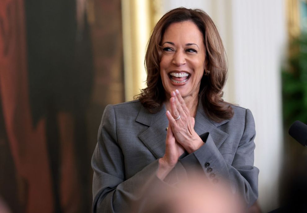 WASHINGTON, DC - SEPTEMBER 26: Democratic presidential nominee, U.S. Vice President Kamala Harris, delivers remarks during an event in the East Room of the White House on September 26, 2024 in Washington, DC. Harris, who was joined by President Joe Biden, addressed the issue of increased gun violence in the United States during the event.