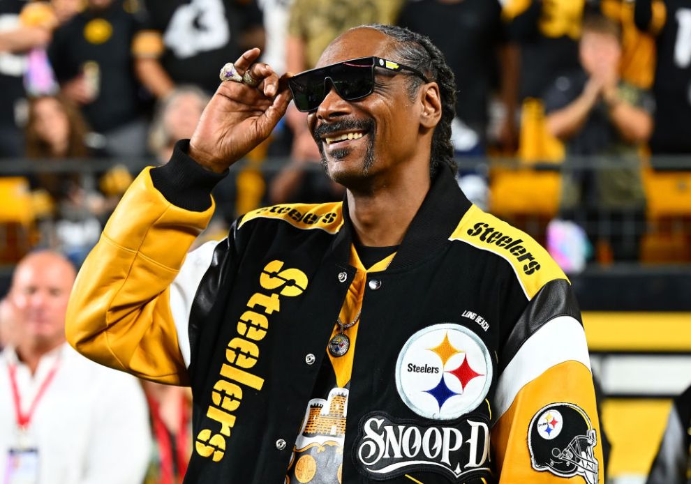 PITTSBURGH, PENNSYLVANIA - OCTOBER 6: Snoop Dogg looks on prior to the game between the Dallas Cowboys and the Pittsburgh Steelers at Acrisure Stadium on October 6, 2024 in Pittsburgh, Pennsylvania