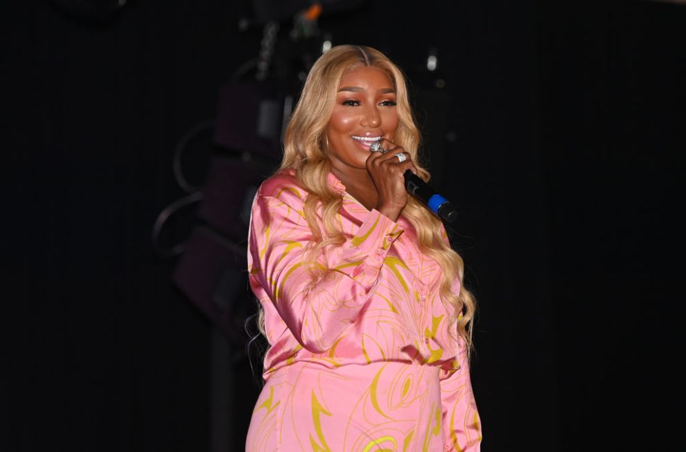 ATLANTA, GEORGIA - NOVEMBER 14: NeNe Leakes speaks onstage at the Atlanta Ultimate Women's Expo at Cobb Galleria on November 14, 2021 in Atlanta, Georgia.