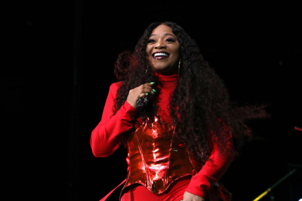 TORONTO, ONTARIO - AUGUST 04: LeLee Lyons of SWV performs at Scotiabank Arena on August 04, 2024 in Toronto, Ontario.