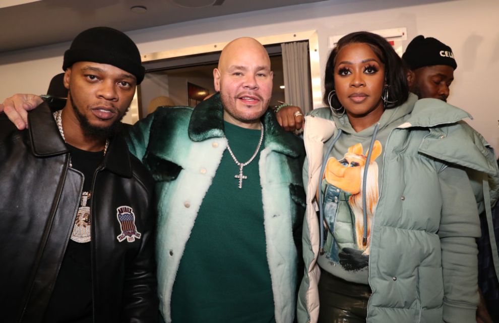 NEW YORK, NEW YORK - NOVEMBER 15: Papoose, Fat Joe, and Remy Ma attend "In Conversation with Fat Joe" at The Apollo Theater on November 15, 2022 in New York City.