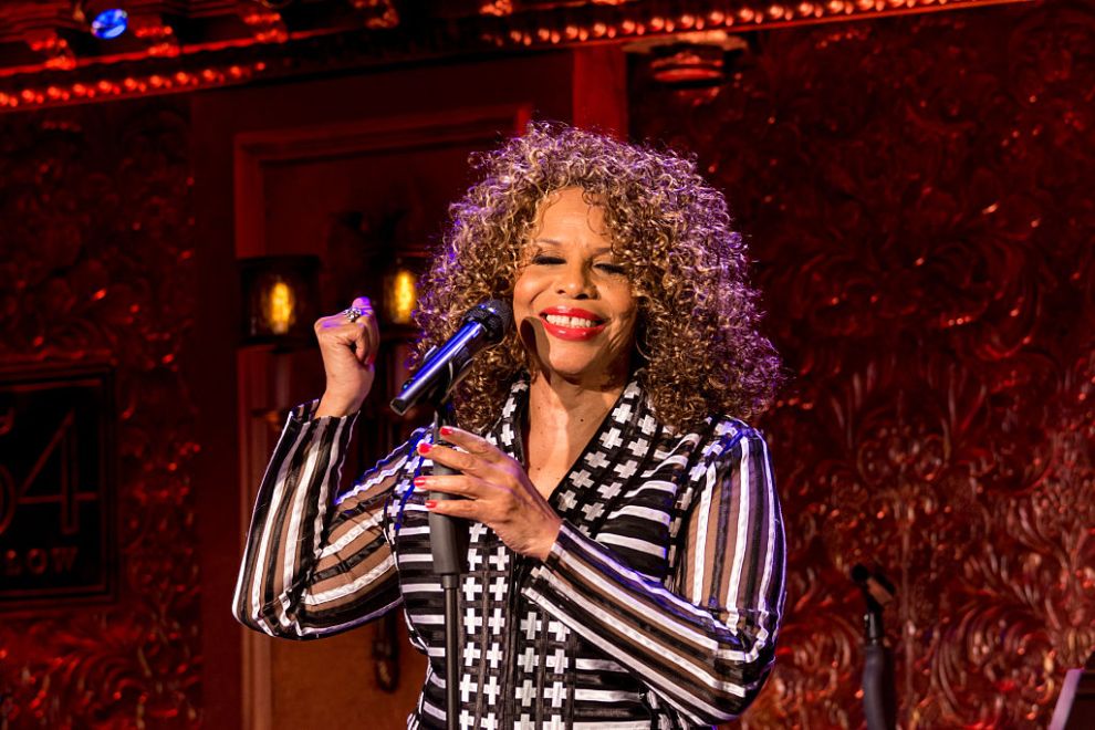 NEW YORK, NY - AUGUST 23: Alfa Anderson performs during the Sarah Dash Birthday Celebration at 54 Below on August 23, 2015 in New York City.