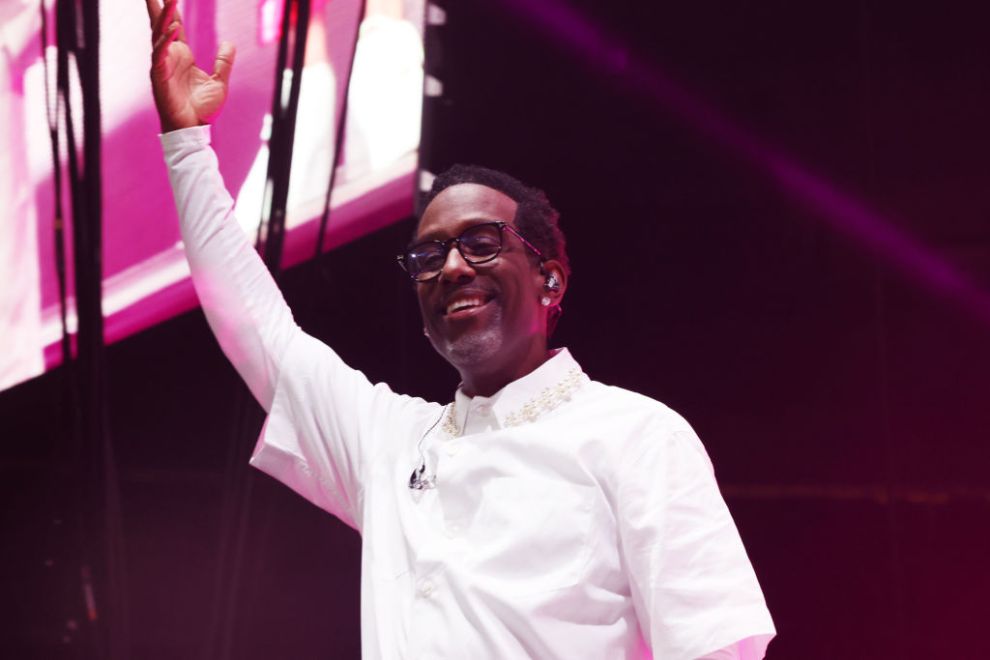 NEW YORK, NEW YORK - MAY 11: Shawn Stockman of Boyz II Men performs during DJ Cassidy's Pass The Mic Live! at Prudential Center on May 11, 2024 in Newark, New Jersey.